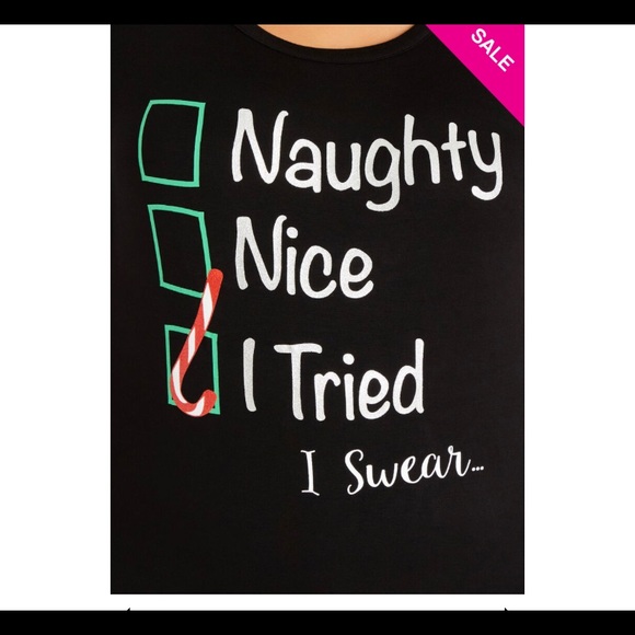 NAUGHTY OR NICE GRAPHIC TEE - Picture 1 of 3